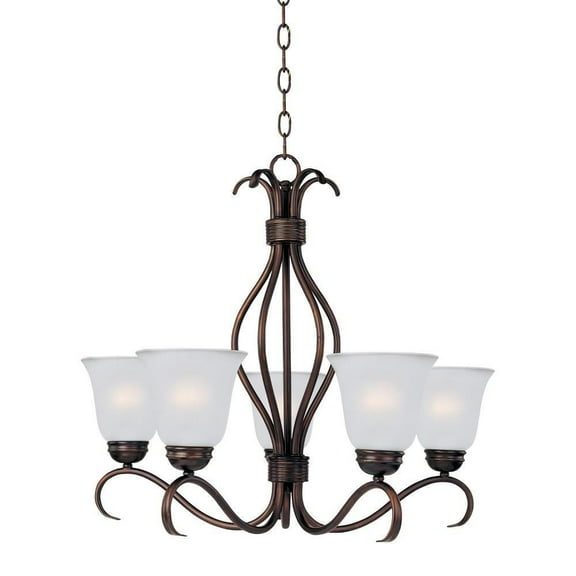-5 Light Chandelier in Contemporary Style-26 inches Wide By 23.5 inches High-Oil Rubbed Bronze Finish Bailey Street Home 93-Bel-4421292