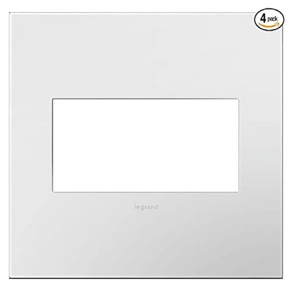 Legrand adorne 2 Gang Wall Plate 4 Pack Glossy White / AWP2GWH4-4PK