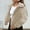 White, variant on DYTTDG Women's Plus Size Cropped Plush Jacket Fashion Solid Color Zipper Long Sleeve Casual Warm Coat Great Gifts for Less