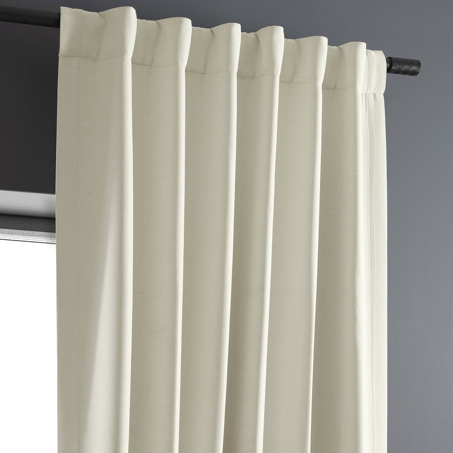 Half Price Drapes Oat Cream Bellino Textured Faux Linen Room Darkening Curtains For Bedroom & Living Room Curtains(1 Panel), Curtains 108 Inches Long, 50W X 108L
