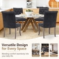 thumbnail image 4 of QuzyAor Tufted Chenille Dining Chair Set of 2 for Home, Solid Wood Legs Upholstered Seat for Kitchen Living Room Farmhouse,&nbsp;Black, 4 of 9
