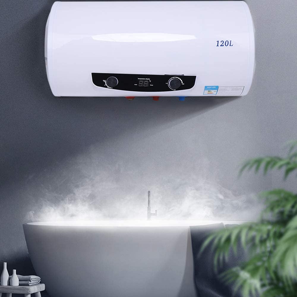Electric Water Heater,110V Full-automatic ABS Horizontal Hung Electric Hot Water  Heater Warmer Tank with Remote Digital Display,Multiple Safety  Protection,White (120L) - Walmart.com