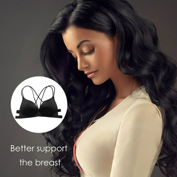 freestylehome Push Up Bra No Wire women bra Women Front Clasped Type  Breathable Bra with Shoulder Straps Women lingerie