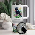 thumbnail image 2 of Red-winged Blackbird Lover Tumbler 40oz – Personalized Stainless Travel Mug with Handle, Lid & Straw – Cute Custom Animal Gift for Women Girls Birthday or Christmas, 2 of 6