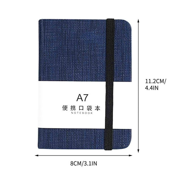 Cuadernos de Oficina para el Trabajo A7 Cuaderno Horizontal Mano Grueso Cuaderno, Cubierta de Cuero Duro Portátil para Aprender Notas de Inspiración con la Tabla de Contenidos Números de Página