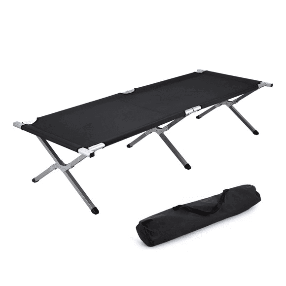 Catre Plegable Para Acampar Cama Portátil Campismo 190x64x42 negro