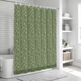 thumbnail image 5 of Sage Green Floral Shower Curtain Set - Extra Long 72" x 96" Washable Bathtub Curtain with 12 Hooks, Spring Flowers Waterproof Fabric Stall Shower Curtains for Bathroom/Bathtub Décor, 5 of 6