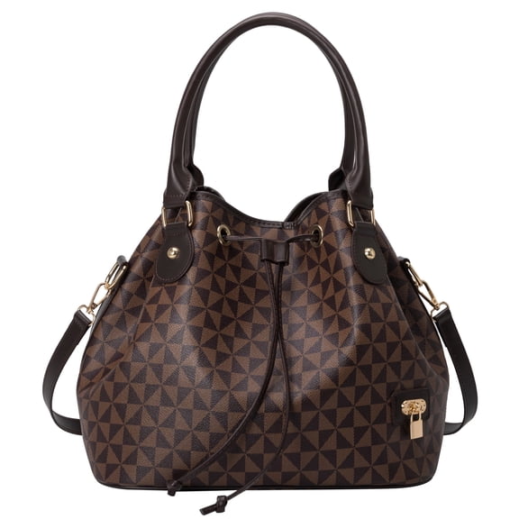 GOWELL Fashion Bucket Bag for Women's Large Capacity Crossbody Handbag Tote Bag Faux Leather Single Commuter Bag Detachable & Adjustable Shoulder Strap, Shoulder Bag Bucket