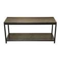 thumbnail image 2 of Eccostyle 2 Tier Solid Bamboo Steel Frame Console, Bench - Brushed Brown, 2 of 4