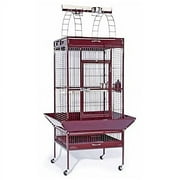 Large Select Wrought Iron Play Top Bird Cage - Pewter