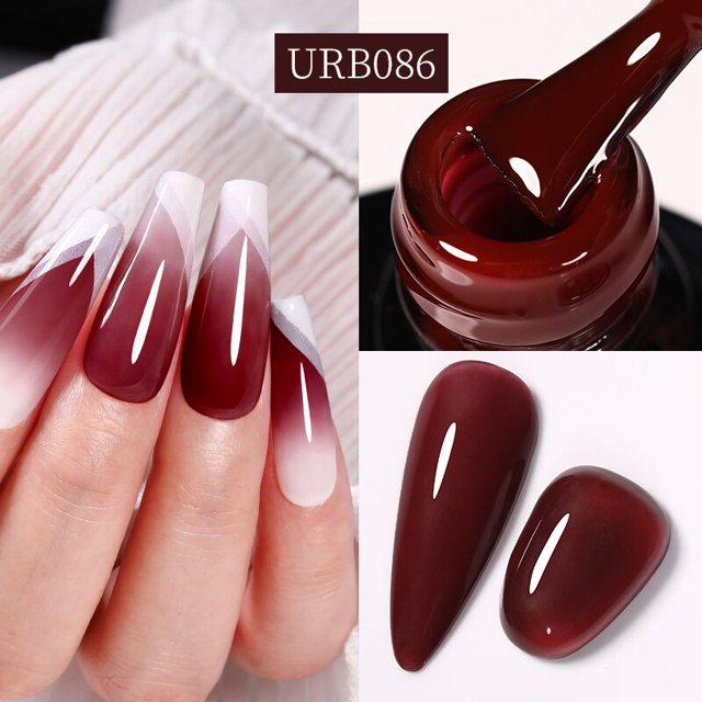 UR SUGAR-esmalte de uñas de Gel Base de goma Natural, barniz semipermanente, Rosa lechoso, blanco, purpurina, LED UV, 7ml