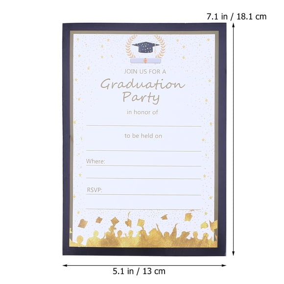 WEUVEB 100Pcs Graduation Party Invitations Cards Multi Color Pack with Advice for Graduate Party Supplies
