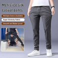 thumbnail image 3 of Men'sFastDryStretchPantsCasualHighElasticWaistBusinessClassicTrousers, 3 of 5