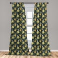 thumbnail image 5 of Ambesonne Hawaii Curtains, Tropic Flower Design, Pair of 28"x84", Multicolor, 5 of 5