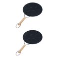 thumbnail image 3 of bedienty Heat Diffuser Plate Disc Kitchen Cookware Milk Coffee Heat Diffuser Ring mer Ring with Wooden Handle 22cm 2Set, 3 of 6