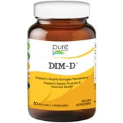 DIM-D by Pure Essence - Natural DIM Supplement with Vitamin D3 , Calcium, Green Tea & Lycopene - 30 Capsules