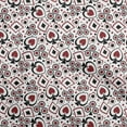 thumbnail image 1 of oneOone Silk Tabby Red Fabric Poker Card Sewing Craft Projects Fabric Prints By Yard 42 Inch Wide, 1 of 4