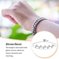thumbnail image 3 of Guardurnaity con cordón para mujer Willow Zircon Estilo simple Brazalete Cadena Joyería Accesorio de moda para fiesta Oro blanco Type3 NO3, 3 of 6