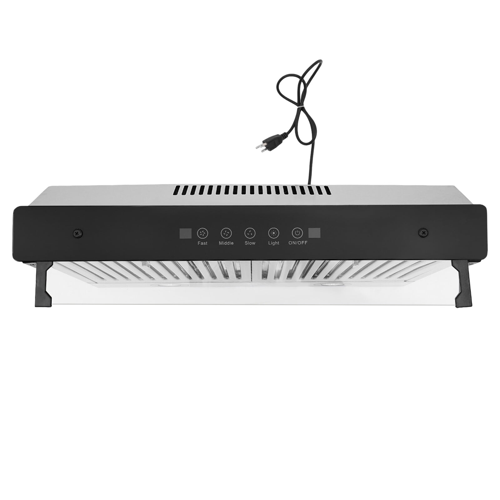 900CFM Kitchen Hood with Acrylic Baffle,Heat Dissipation Holes,Adjustable LED Light for Home Restaurant Use