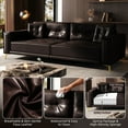 thumbnail image 5 of Homy Casa 3-in-1 Convertible Sofa Bed Faux Leather Sleeper Couch for Small Spaces, 5 of 10