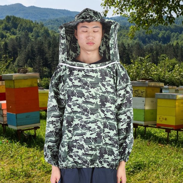 Traje de velo de apicultura, prenda superior protectora de apicultura, traje de apicultura, chaqueta de apicultura, funcionalidad versátil