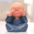 thumbnail image 4 of karymi Aquatic Wood Green Potted Little Monk Decoration Brazilian Wood Baby Buddha Statues Table Decor up to 90% off up to 90% off, 4 of 5