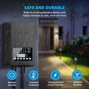 SUNVIE 300W Low Voltage Landscape Transformer Step Down with Timer and Photocell Sensor