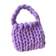 thumbnail image 1 of Bolso de crochet para mujer, bolso de mano informal, ligero, para compras, cartera de mano, hecho a mano púrpura, 1 of 9