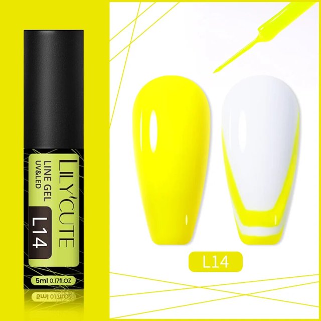 LILYCUTE-esmalte de uñas en Gel, delineador metálico dorado y plateado, estilo francés, superbrillante, línea de tracción, pintura de Graffiti, Gel a rayas, 5ml