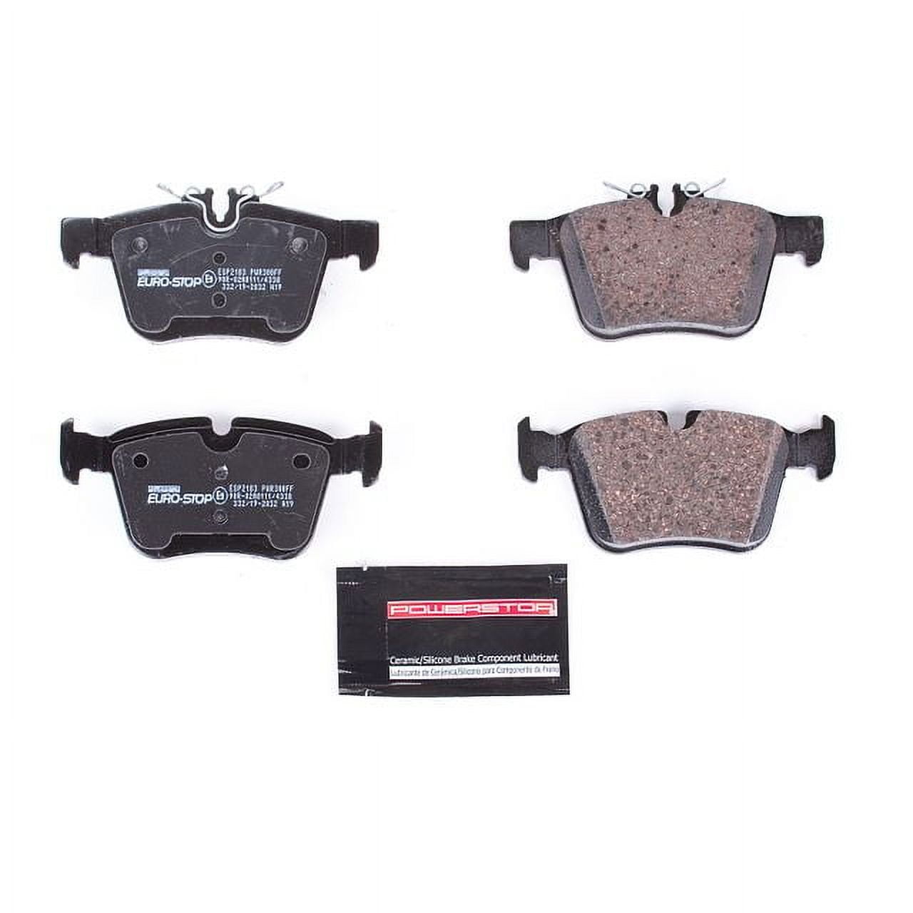 Power Stop Rear Euro-Stop ECE-R90 Certified Brake Pad ESP2183