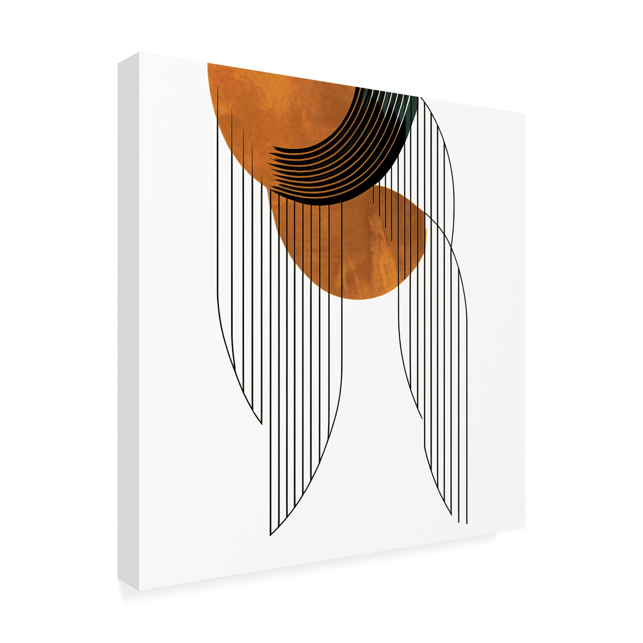 Canvas Wall Art - Ray Heere 'Mid Century Abstract Painting 6' Wall Art for Living Room, Bedroom, or Office Décor by Trademark Fine Art - 35 x 35 Inches