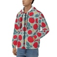thumbnail image 3 of Kdxio Tomato Print Men Hoodies Casual Hoodies for Men with Zip Pockets Full Zip Long Sleeve Sweatshirt Sports Hooded Jacket-XX-Large, 3 of 5
