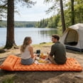 thumbnail image 7 of Kdkad Inflatable Sleeping Pad with Built-In Foot Pump, 75.9×26.7 Inch Waterproof Camping Air Mattress, Lightweight Polyester Portable Sleeping Mat with Storage Bag for Hiking Backpacking, 7 of 7