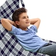 thumbnail image 1 of Navy Plaid Lounger Chair Bag, Composition of Lines Simple Traditional Fashion Print, High Capacity Storage with Handle Container, Lounger Size, Blue Grey Sea Green, by Ambesonne, 1 of 5