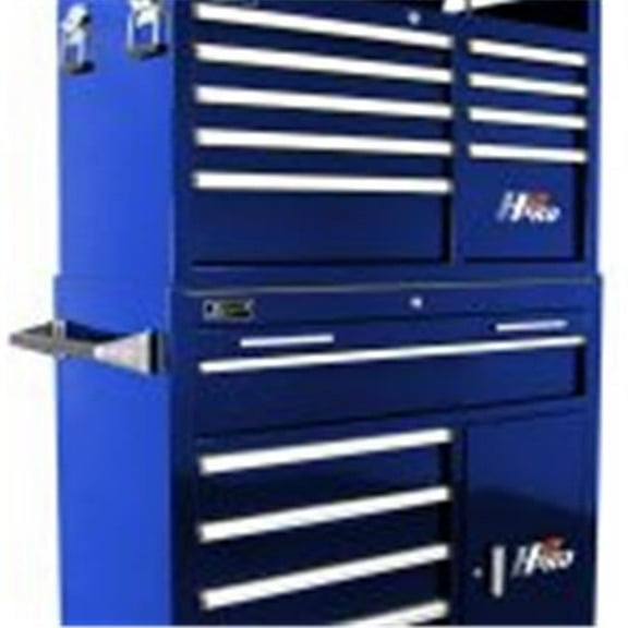 Homak BL04041062 41 in. H2Pro 6 Drawer With 2 Drawer Comp Roller, Blue