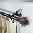 thumbnail image 2 of 1" Dia Adjustable 120"-170" Double Curtain Rod with Rian Finials - Mahogany,(100-09-996-D), 2 of 3