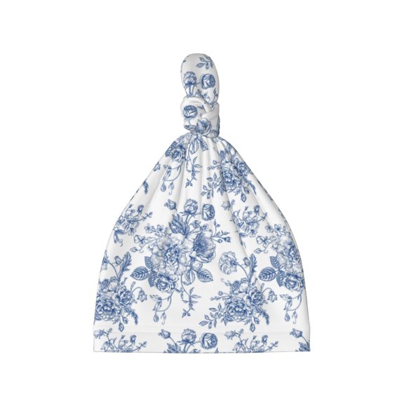 Picia Rose Flowers Printed Preemie Hats for Baby Girls Cotton Premature Knot Hats Newborn Hospital Cap Warm Knot Beanie Nicu for Preemie Girls and Boys