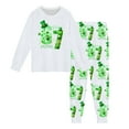 thumbnail image 4 of 67 Six Seven Letter Outfits Set For Kids Outfits Set Casual Girls 67 Doodle Print Long Sleeve Homewear Soft Two Piece Sleepwear White 5-6 Years, 4 of 8