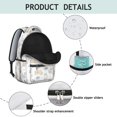 thumbnail image 4 of Multicolor Cat and Heart White Backpack for School, Cute School Bag with Adjustable Shoulder Straps and Padded Back, 15.3"x11"x7.1", 4 of 5