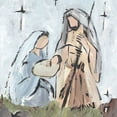 thumbnail image 2 of Warren, Annie 26x26 White Modern Wood Framed Museum Art Print Titled - Starry Nativity I, 2 of 4