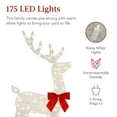 thumbnail image 4 of Best Choice Products 3-Piece 2D Deer Family Set, Lighted Christmas Outdoor Decoration w/ 175 Lights, Stakes - White, 4 of 8