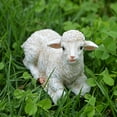thumbnail image 3 of Deyuer Pastoral Sheep Sculpture Decorative Lying Position Bonsai Simulation Lamb Ornaments Garden Statue Decor, 3 of 8