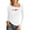 White, variant on Women's T Shirts Summer Long Sleeve Asymmetric Hem Slim Fit Casual Basic Top Womens Spring Tops Army Green L