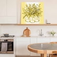 thumbnail image 5 of Framed Canvas Wall Art for Living Room Yellow Eucalyptus Leaves Wall Decor, Floral Vase Stripes Aesthetic Paintings for Bedroom Office Kitchen Bathroom, Ready to Hang Artwork Wall Pictures 8x8 Inch, 5 of 9