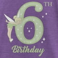 thumbnail image 2 of Girl's Peter Pan Tinker Bell 6th Birthday  Graphic Tee Purple Berry X Large, 2 of 4