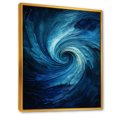 thumbnail image 2 of Designart "Swirling Blue Wave Spiral I" Abstract Spirals Floater Framed Wall Art Prints, 2 of 5