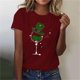 thumbnail image 2 of Mujeres Manga Corta de Verano Tops Impreso Sudadera Casual, Cuello Redondo Blusa Ligera para la Primavera Y el Verano, 2 of 4
