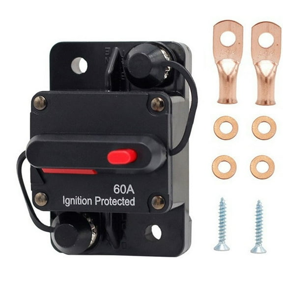 60A Circuit Breaker For 12V 48V Applications With Quick Manual Reset Function