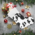 thumbnail image 6 of Coolnut Cow Print Christmas Stocking Personalized Large Candy Stocking, Xmas Stockings Decoration Hanging Gift for Family Holiday Party Ornaments Decor Fireplace, 6 of 7