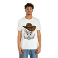 thumbnail image 4 of Bald Eagle With Glasses and Cowboy Hat Bella Canvas Unisex Short Sleeve Tee, 4 of 12